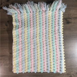 Vintage Handmade Baby/Toddler Crochet Blanket (68”x41”)